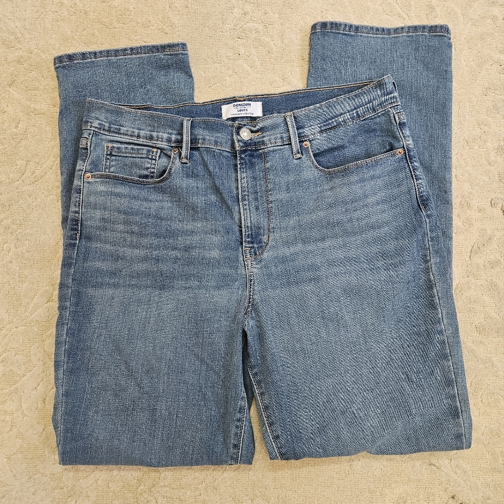 Levis Denizen Jeans Women Size 14M W32 L30 High Rise Straight Blue Denim - Picture 3 of 14